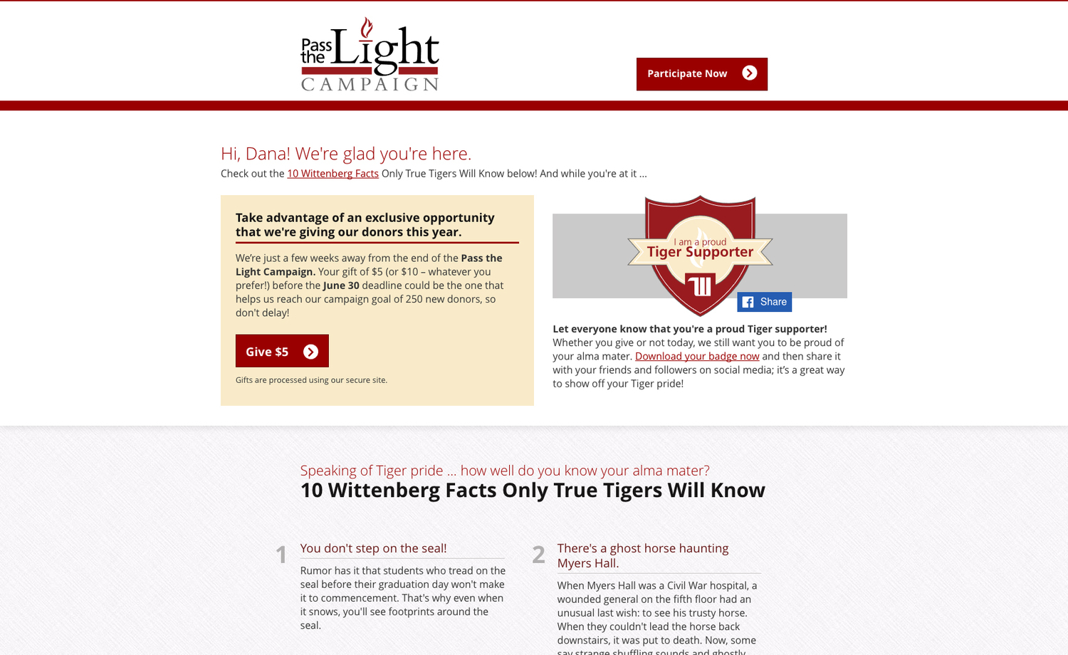 Custom Alumni Campaign