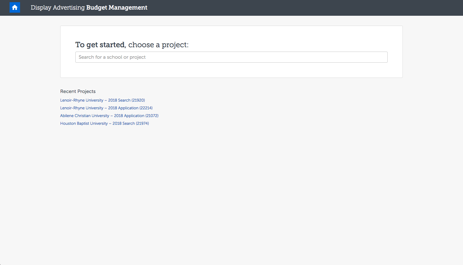 Simple Project Search